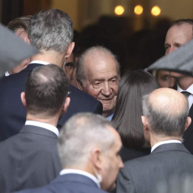 Juan Carlos Letizia juntos funeral Gomez Acebo GTRES