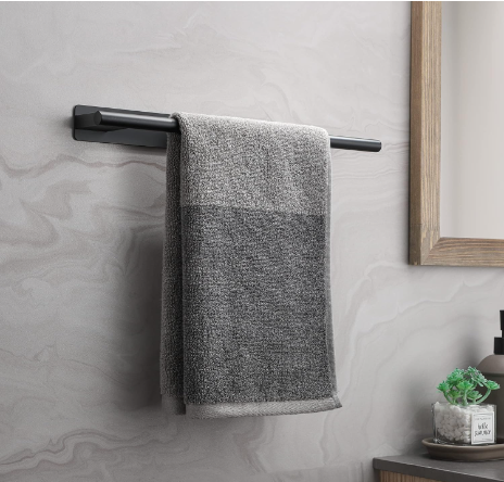Clase, estilo y buen gusto para el toallero de baño más vendido en Amazon; sin taladros