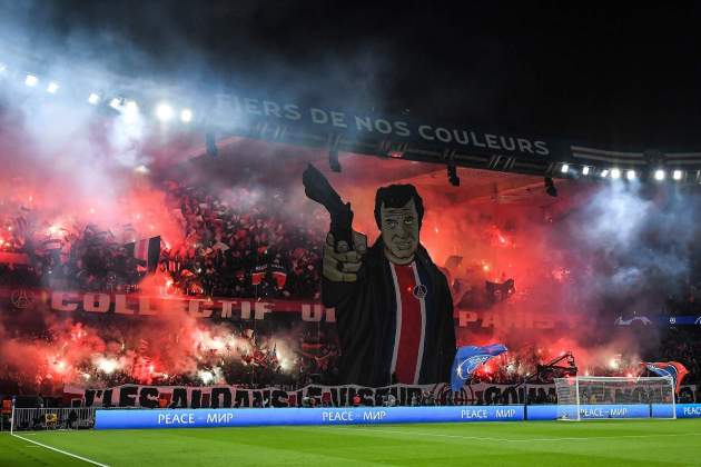Un tifo dels ultras del PSG al Parc dels Prínceps / Foto: Europa Press Un tifo dels ultras del PSG al Parc dels Prínceps / Foto: Europa Press