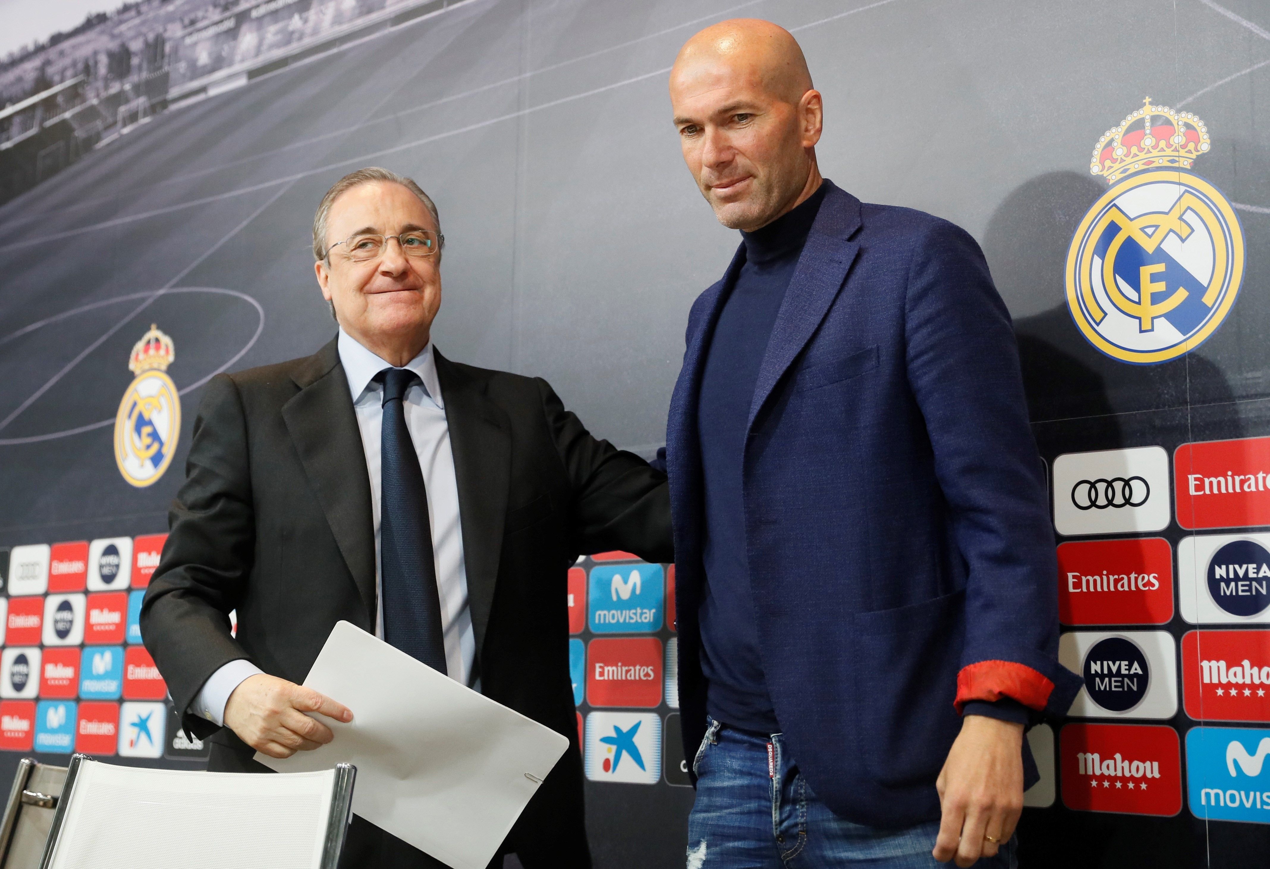Zidane pide 3 fichajes a Florentino Pérez para volver al Real Madrid