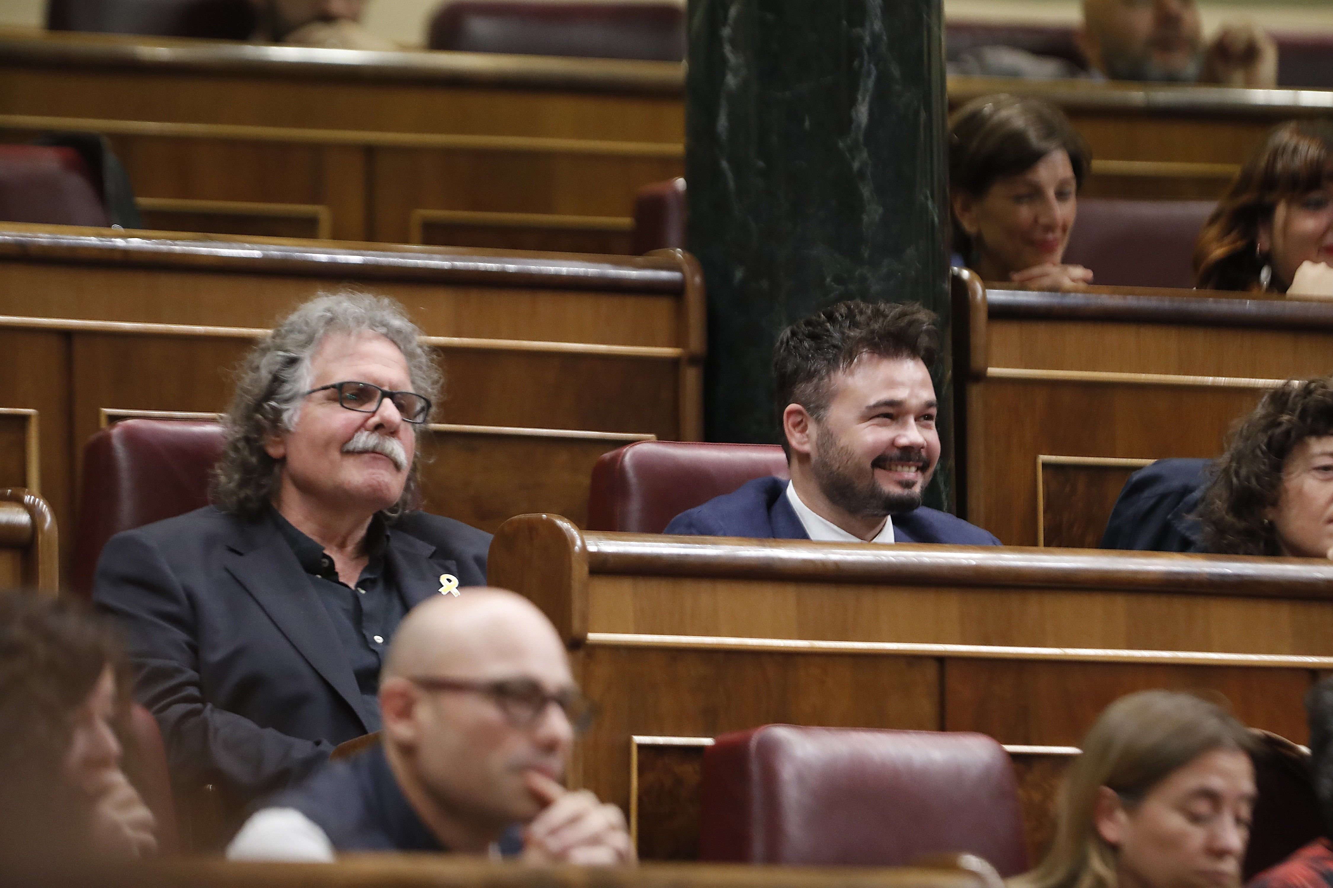 Tardà: "Nuestro 'sí' a Sánchez es un 'no a Rajoy'