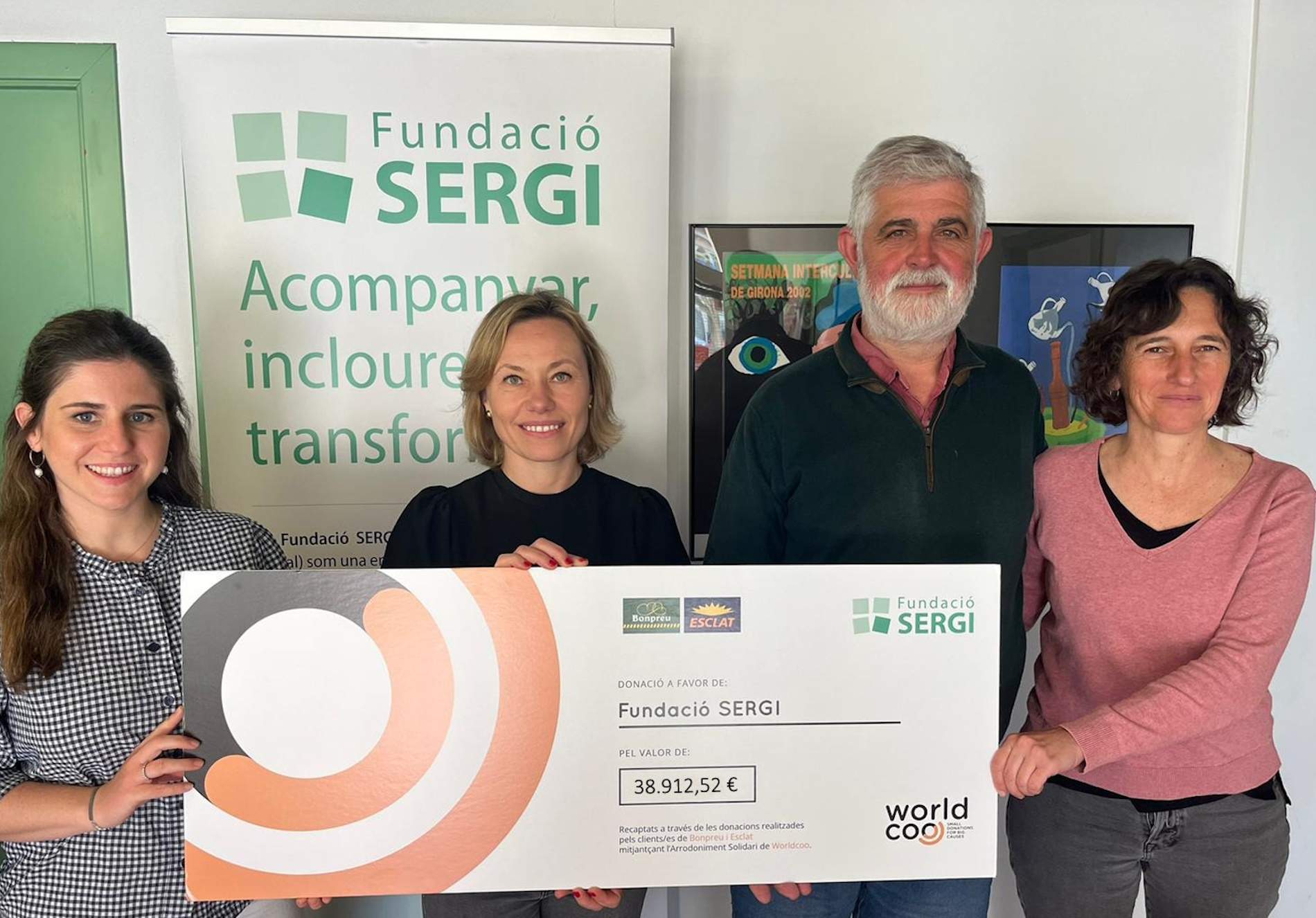 Els clients de Bonpreu i Esclat donen 38.912 euros a la Fundació SERGI