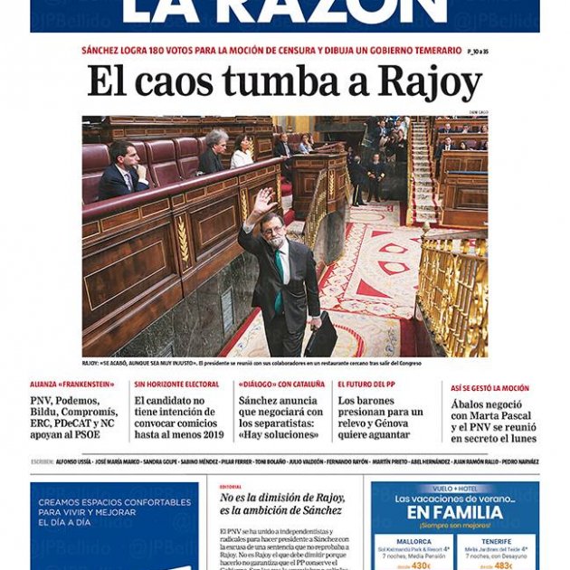 portada La razon 1 juny