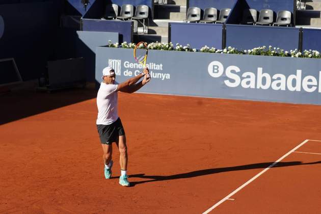 Rafa Nadal en un entreno previo al Barcelona Open Banc Sabadell / Foto: Europa Press