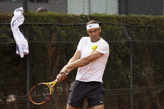 Entrenamiento Rafa Nadal Barcelona Open Banco Sabadell / foto: Irene Vilà