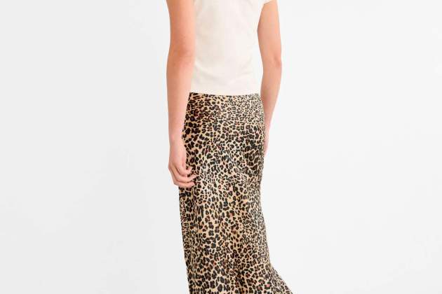 Faldilla|Falda setinada midi Faldilla|Falda setinada midi