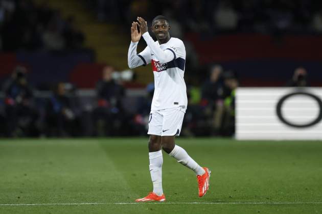 Dembélé riéndose Montjuïc / Foto: EFE Dembélé riéndose Montjuïc / Foto: EFE