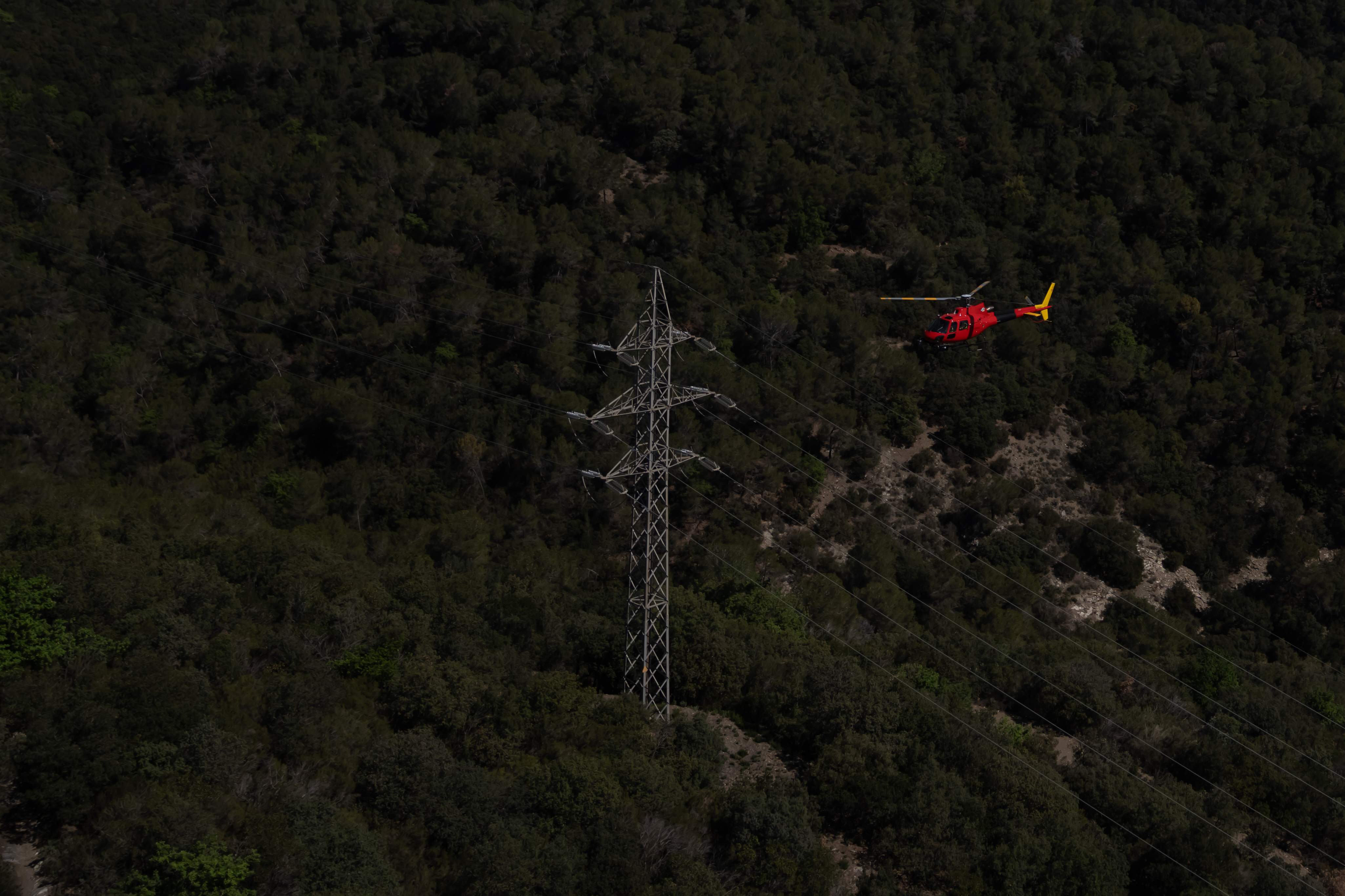 Així es protegeixen els boscos catalans dels incendis elèctrics des de l'aire | VÍDEO