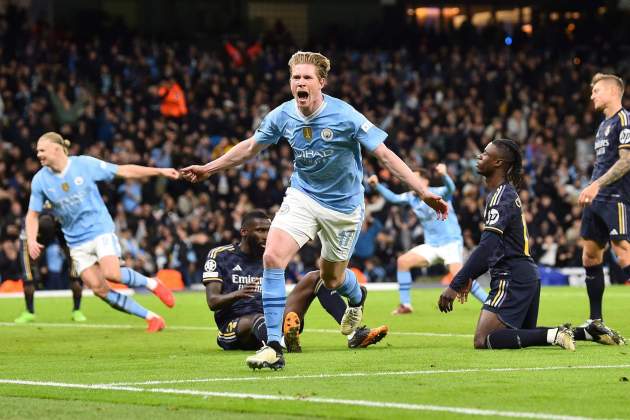 Kevin de Bruyne celebración gol Manchester City Real Madrid / Foto: EFE