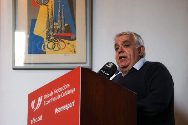 Jaume Domingo en l'acte de l'UEC / Foto: Miquel Muñoz