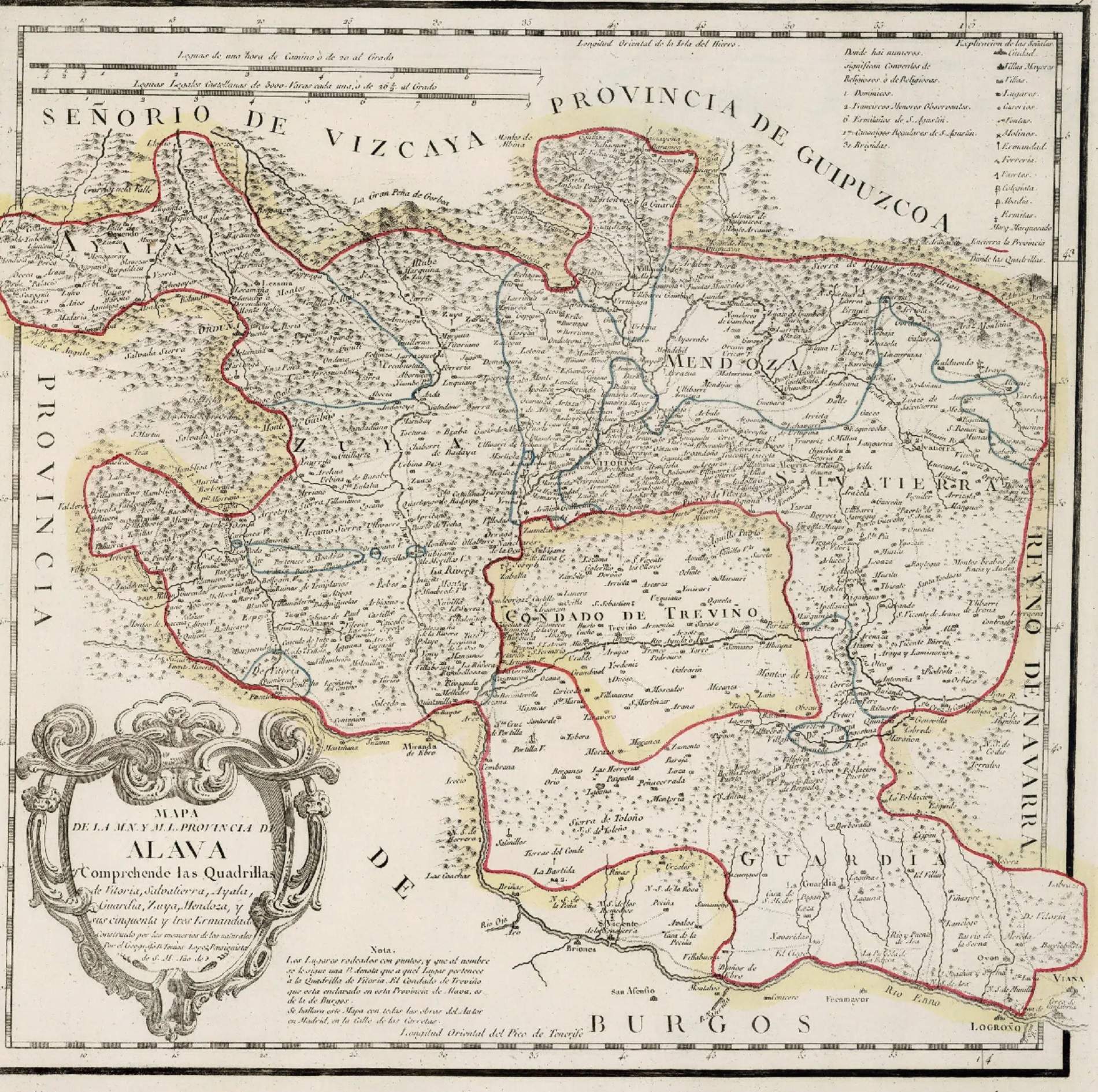 Mapa d'Àlaba amb l'enclavament de Trebiñu (1770). Font Cartoteca de Catalunya (1)