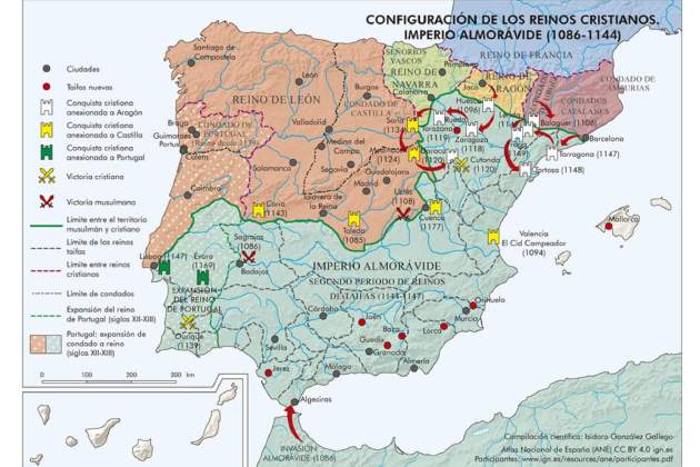 Mapa de la península antes de la conquista castellana del País Vasco. Font IGN