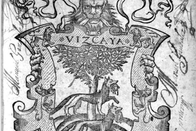 Portada del Fuero Nuevo de Vizcaya (1575). Fuente Euski Ikaskuntza