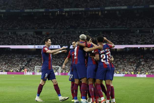 Barça celebración gol Real Madrid / Foto: EFE Barça celebración gol Real Madrid / Foto: EFE