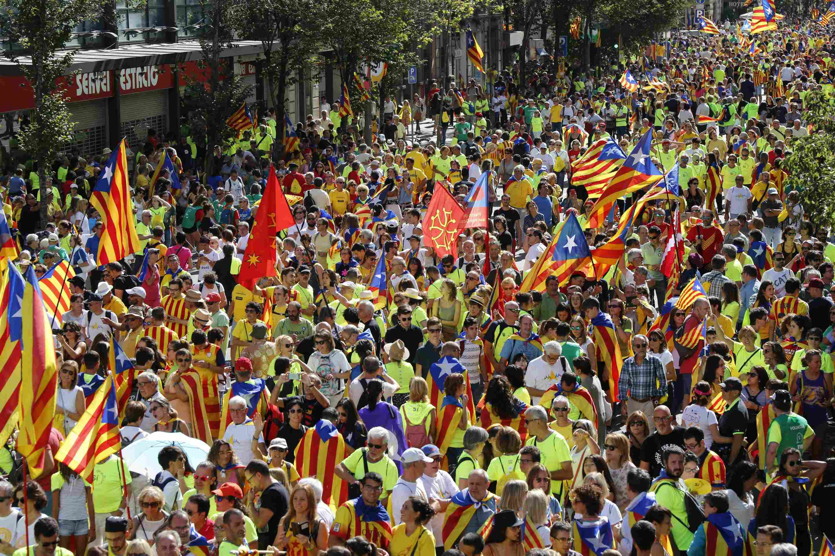 Primers trams de la Diada amb alta ocupació