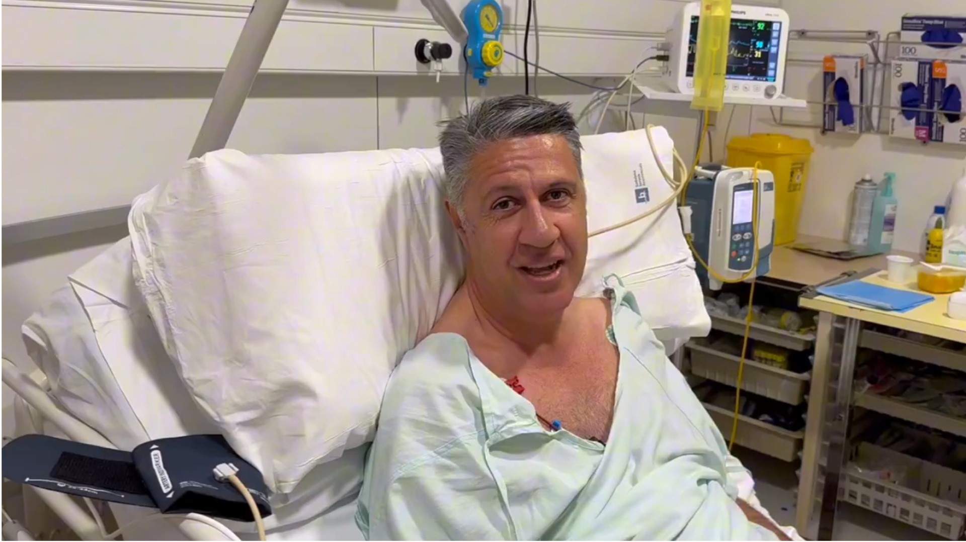 Xavier García Albiol, ingressat a l'hospital de Badalona per un problema cardíac