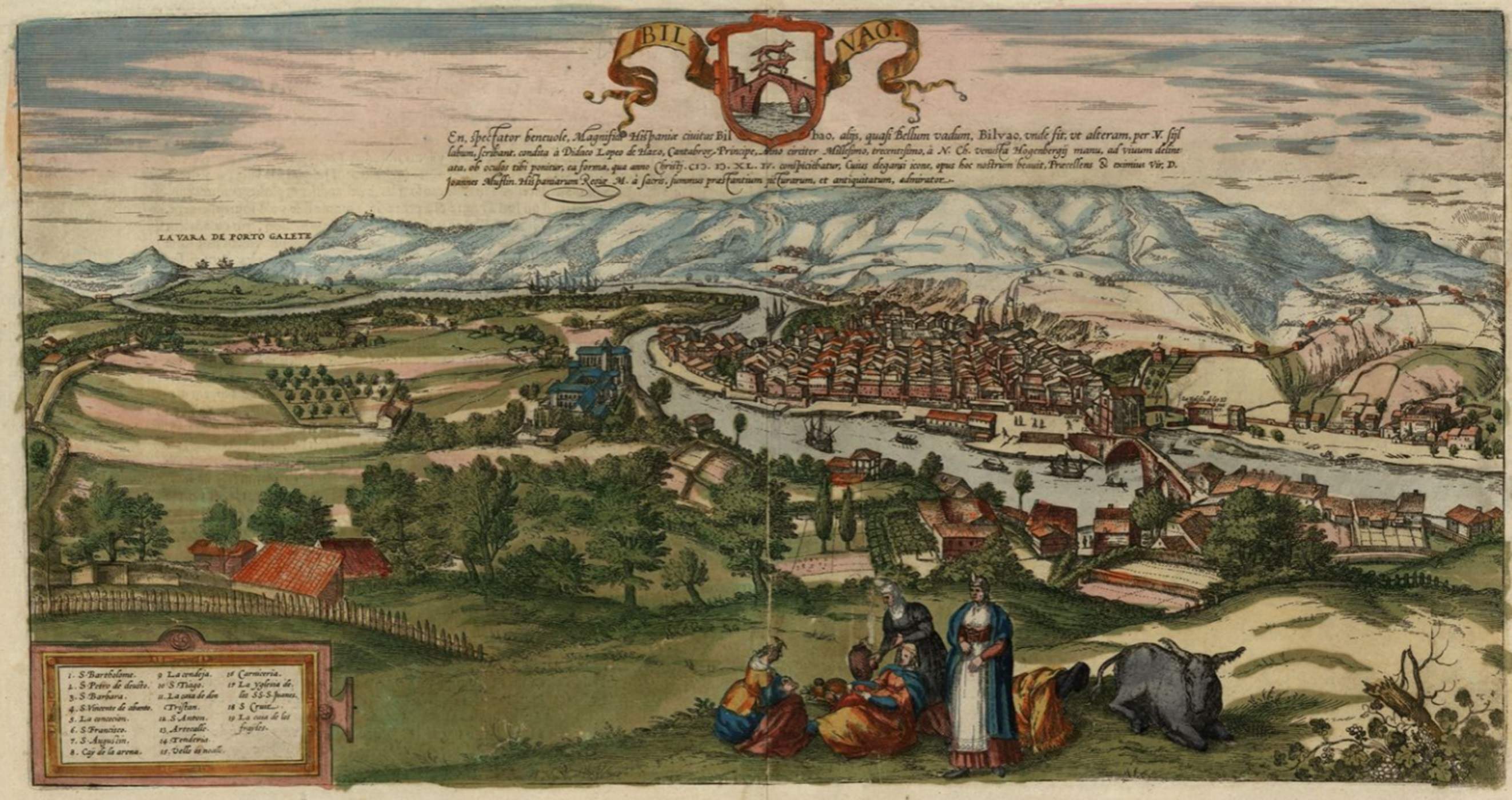 Test 271. Quan el País Basc es va separar de Navarra. Gravat de Bilbao (segle XVI). Font Cartoteca de Catalunya