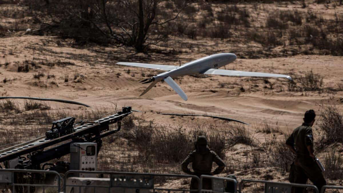 EuropaPress 4686416 15 september 2022 israel tzeelim drone being lunched during the live fire 1200x675