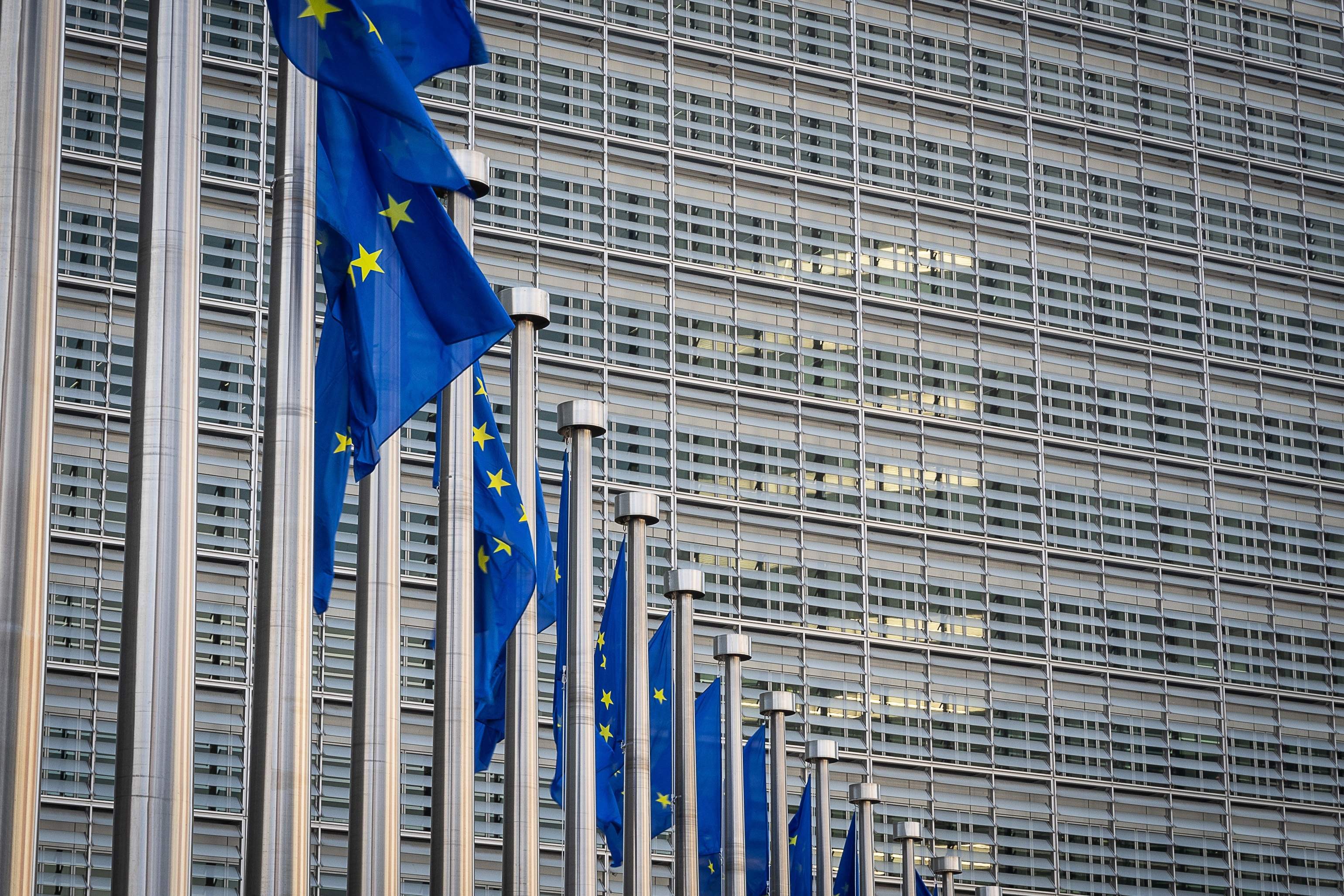 Banderes Unio Europea, seu Comissio Europea / Europa Press