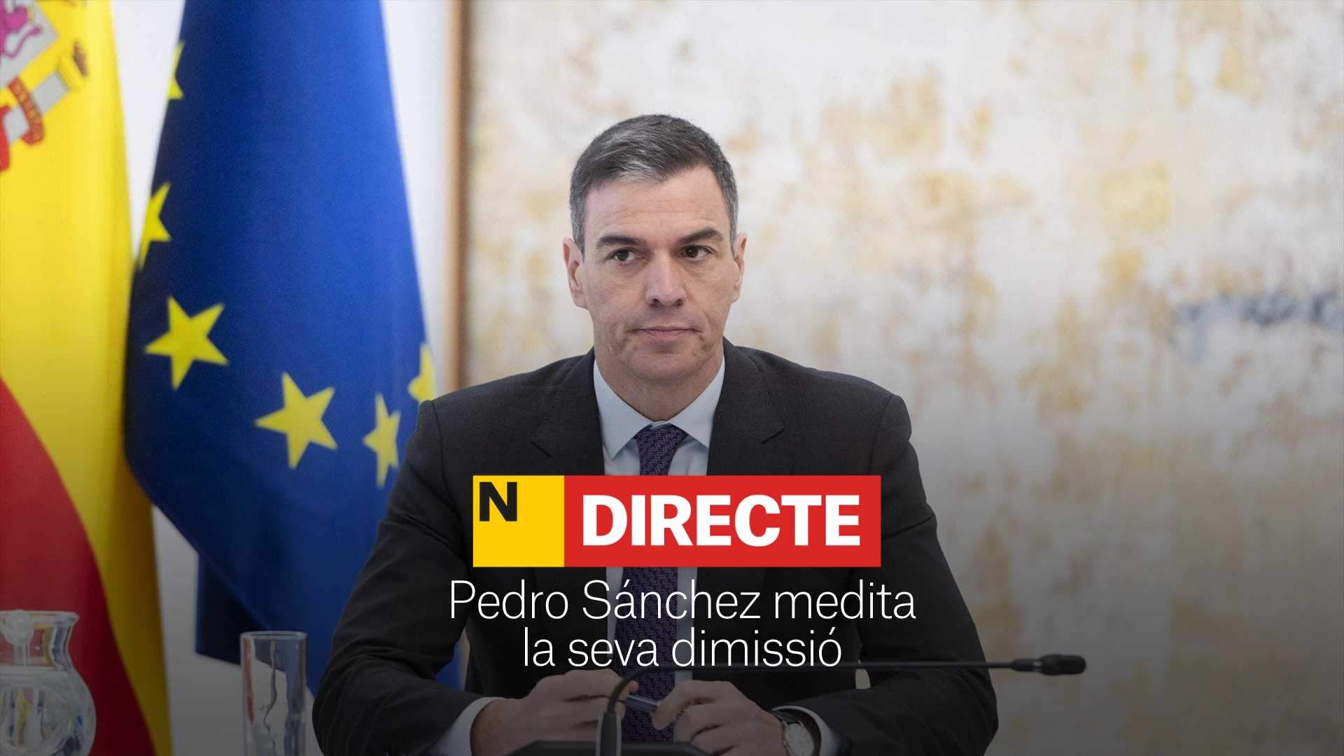 Pedro Sánchez, DIRECTO | Posible dimisión del presidente
