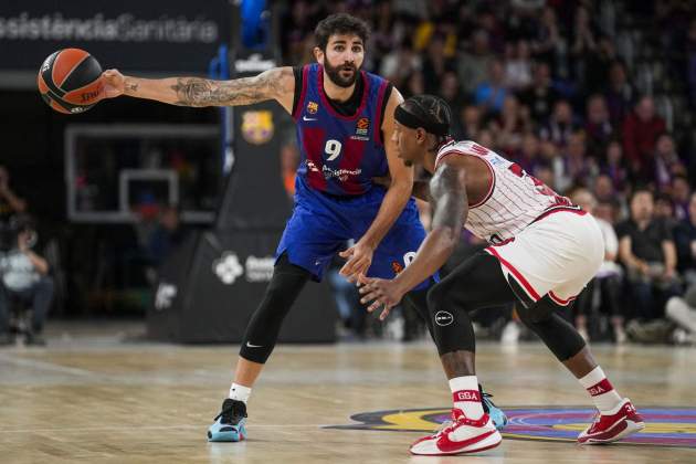 Ricky Rubio Barça bàsquet Olympiacos Euroliga / Foto: EFE Ricky Rubio Barça bàsquet Olympiacos Euroliga / Foto: EFE