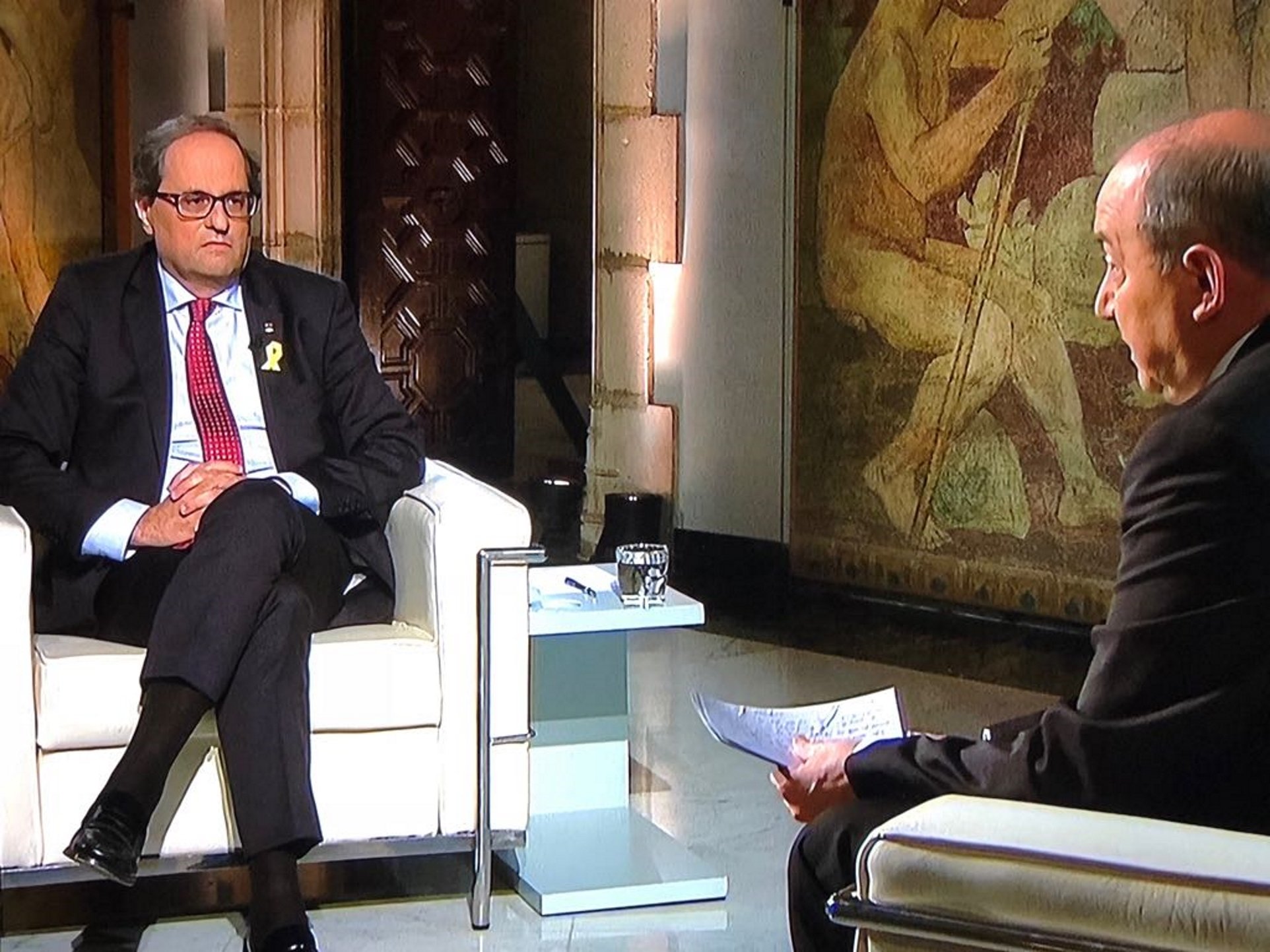 Primera entrevista al president de la Generalitat, Quim Torra