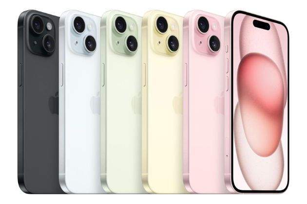Amplia gama de colores disponible del iPhone 15