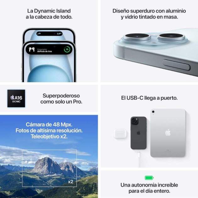 Caracterísitcas espectaculares del iPhone 15