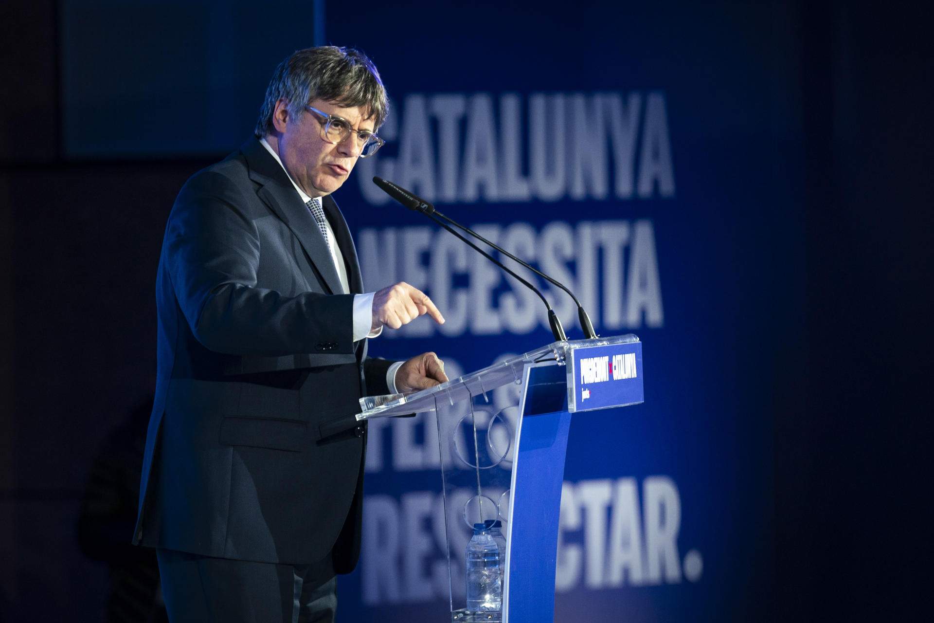 Candidat Junts Carles Puigdemont acte inici campanya Argelers / Efe