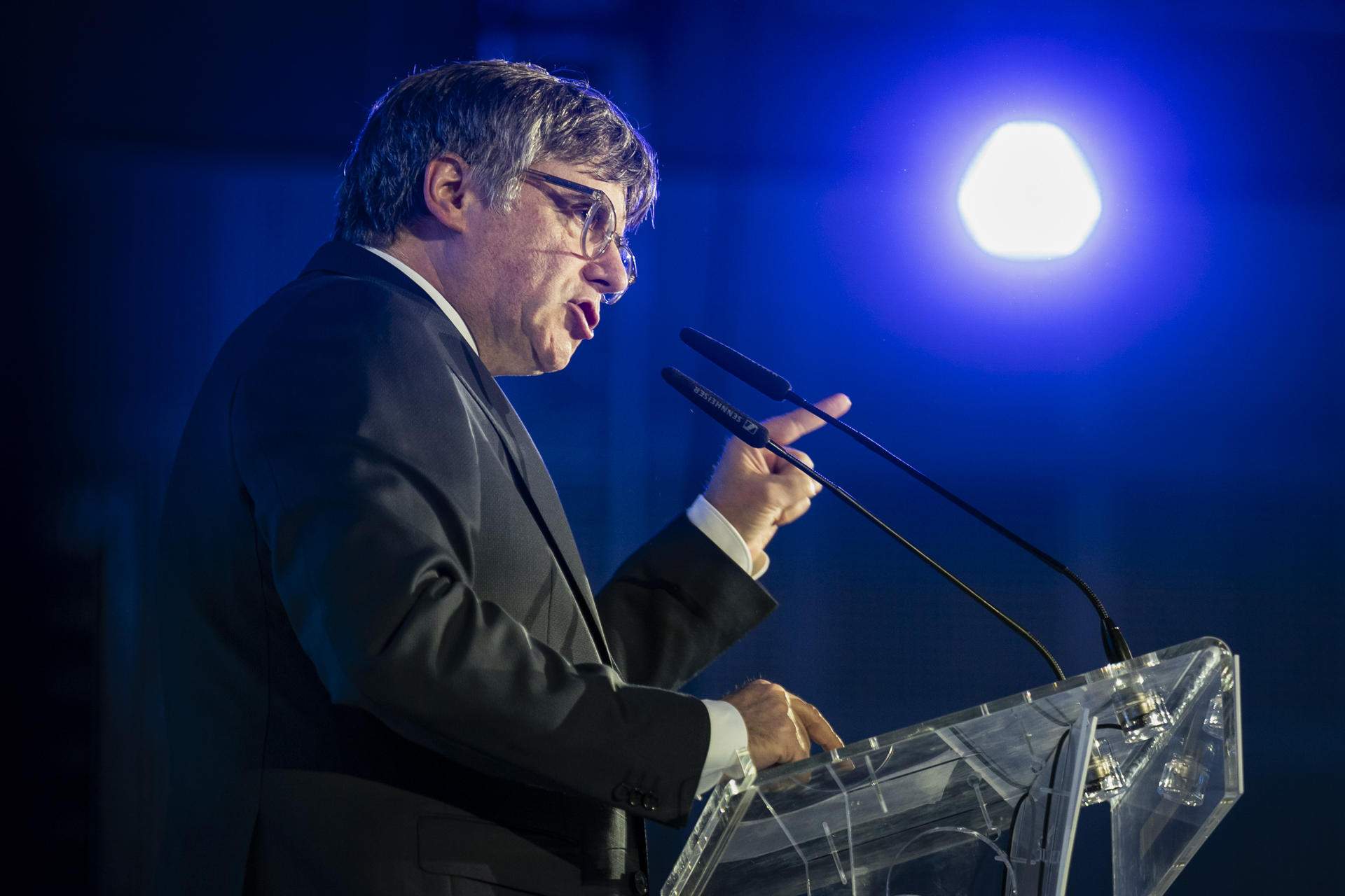 Candidat Junts Carles Puigdemont acte inici campanya Argelers / Efe