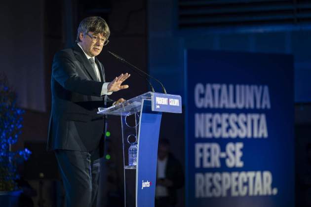 Candidat Junts Carles Puigdemont acte inici campanya Argelers / Efe