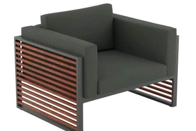 Sillón de jardín con cojín de aluminio Egeo Lounge