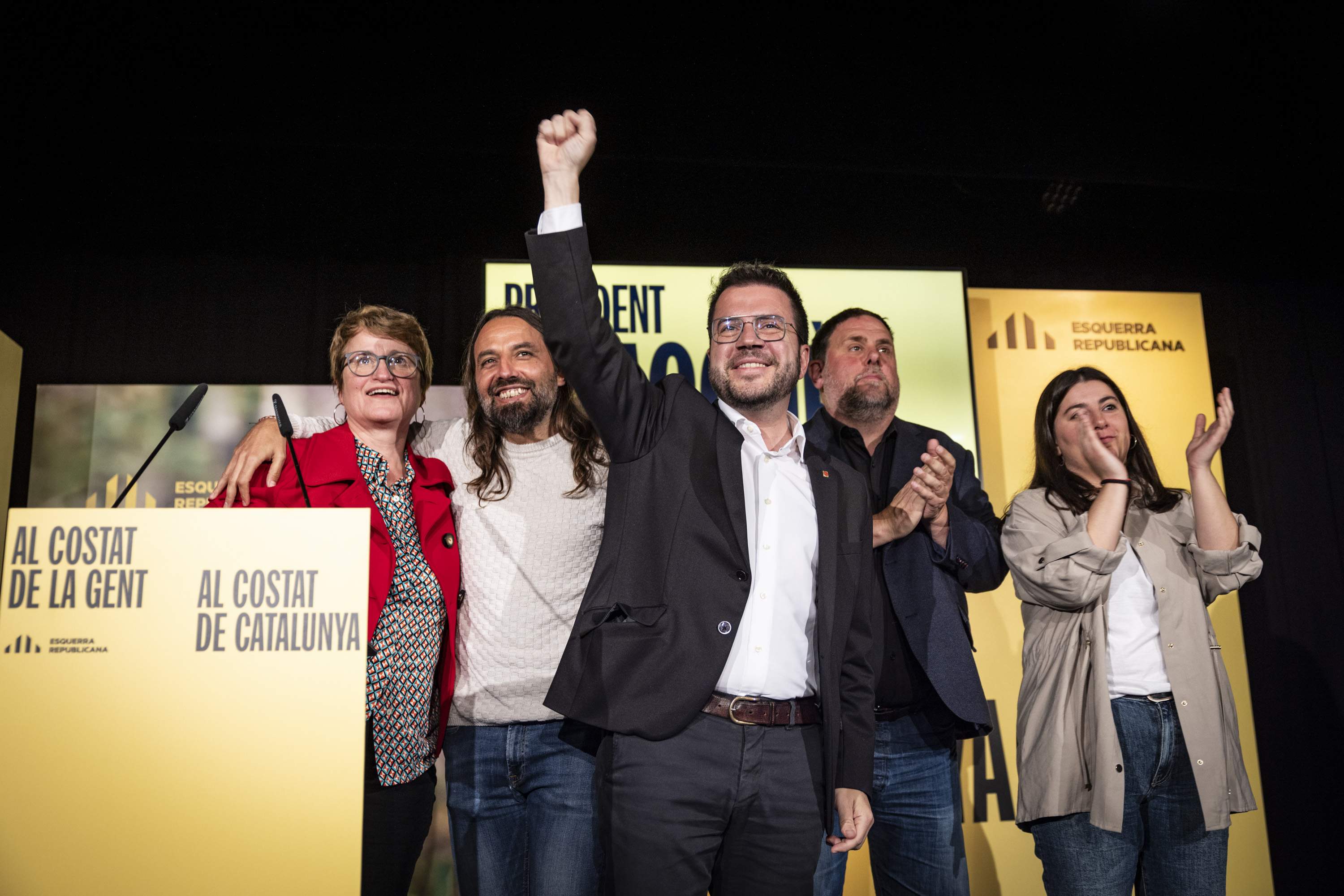 Acte campanya Hospitalet eleccions 2024 Catalunya aragonès jonqueras simon / Foto: Carlos Baglietto