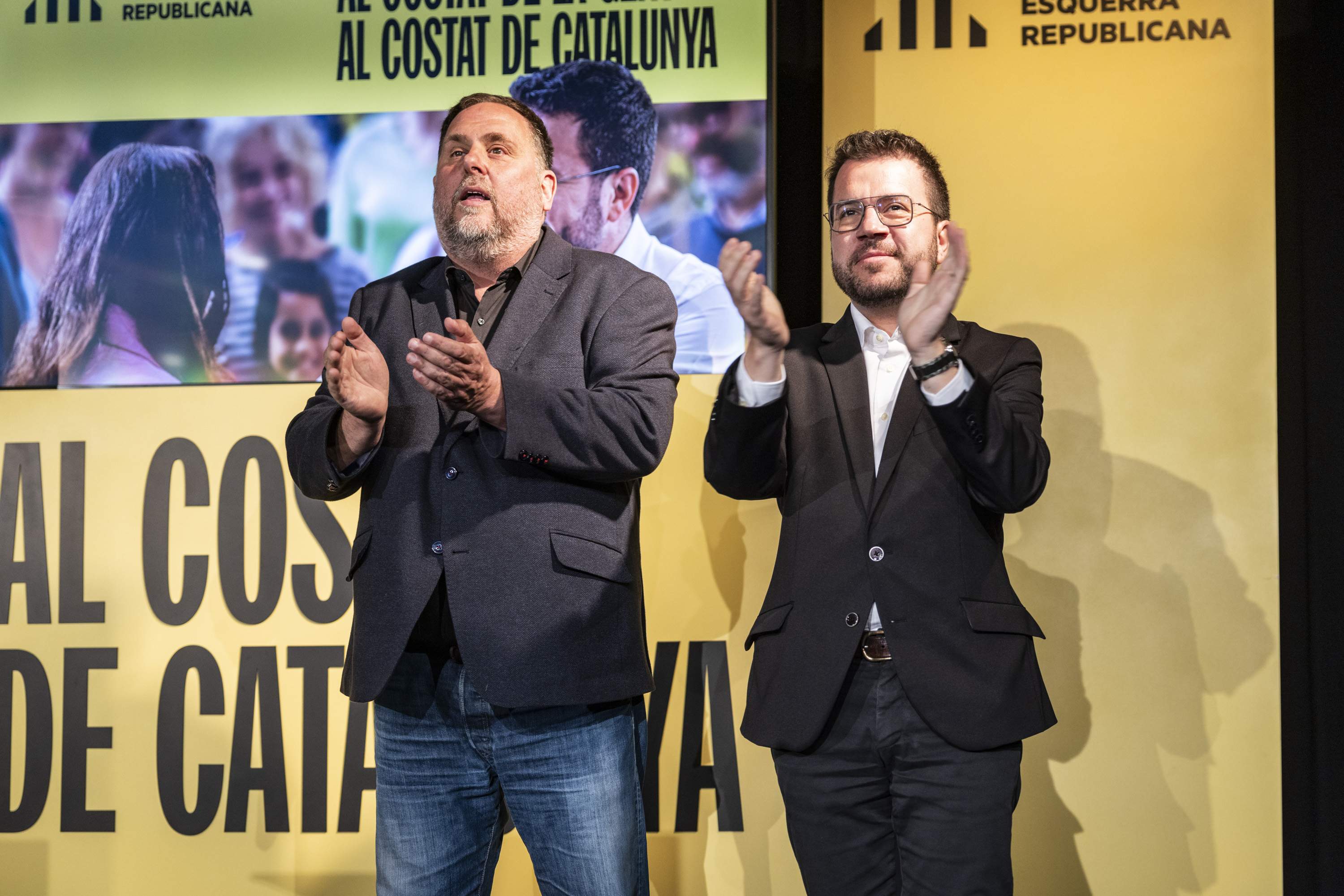 Acto campaña Hospitalet elecciones 2024 Catalunya Aragonès jonqueras / Foto: Carlos Baglietto