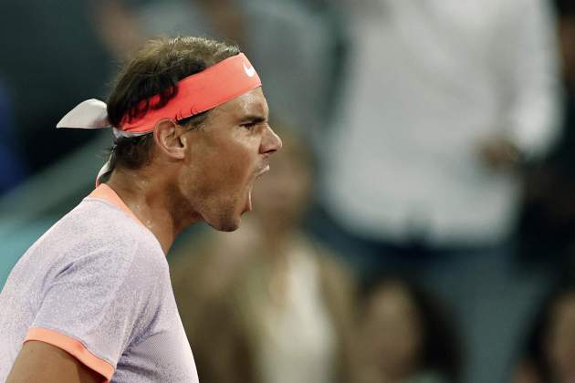 Rafa Nadal celebra un punto en el Masters 1000 de Madrid / Foto: EFE Rafa Nadal celebra un punto en el Masters 1000 de Madrid / Foto: EFE