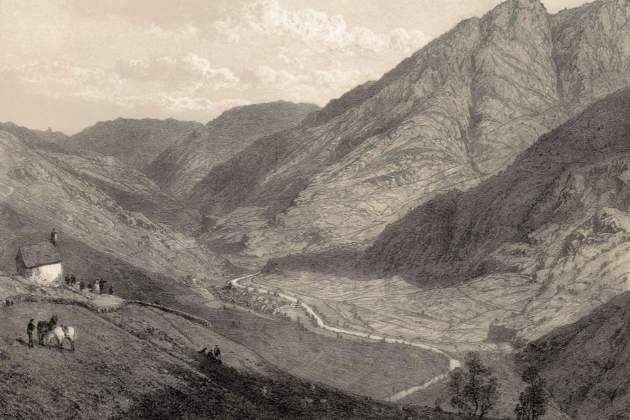 Grabado de Bossost (finales del siglo XVIII). Fuente Cartoteca de Catalunya Grabado de Bossost (finales del siglo XVIII). Fuente Cartoteca de Catalunya