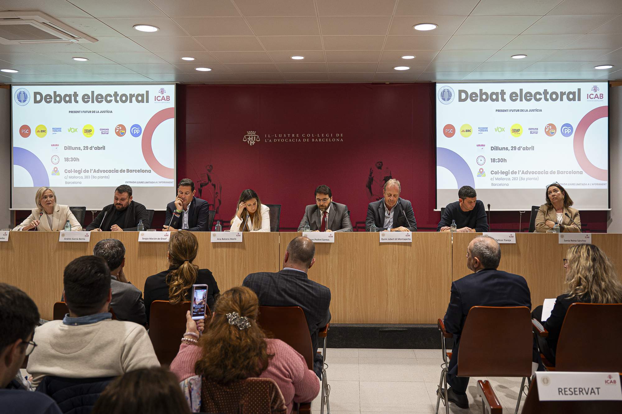 Debat electoral sobre Justícia, a l'ICAB aquest dilluns / Foto: Irene Vilà Capafons