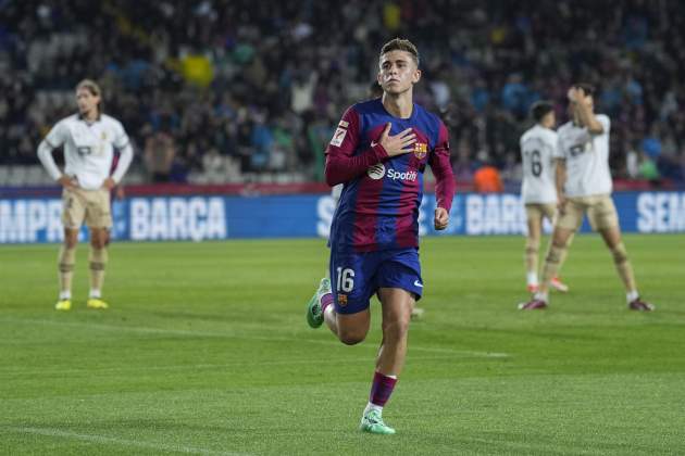 Fermín López celebración Barça EFE Fermín López celebración Barça EFE