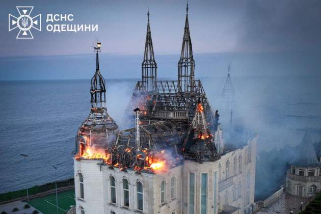 Ataque ruso castillo Harry Potter Odessa, Ucraina / Efe Ataque ruso castillo Harry Potter Odessa, Ucraina / Efe