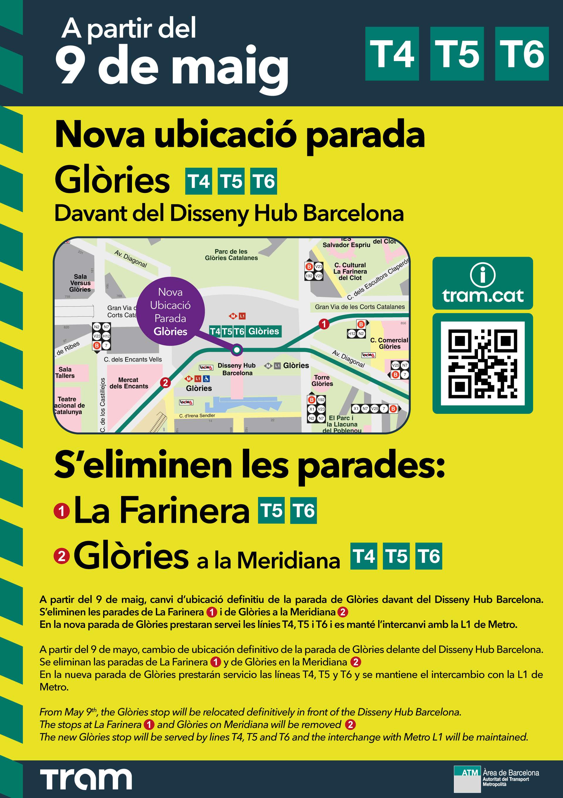 cartell tram glòries cartell tram glòries