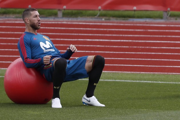 Sergio Ramos entrenament selecció espanyola   EFE