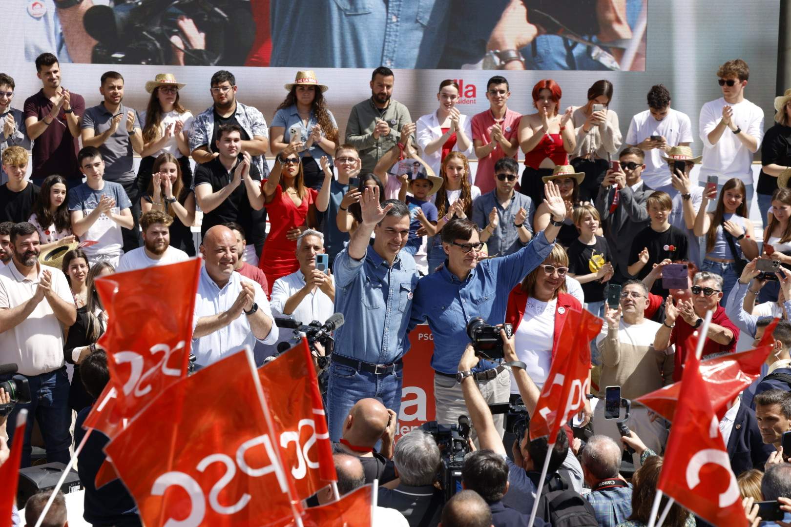 Salvador Illa amb Pedro Sánchez / Carlos Baglietto