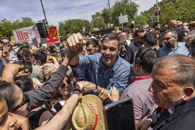 Acto central del PSC en Montmeló con Salvador Illa y Pedro Sánchez / Foto: Carlos Baglietto