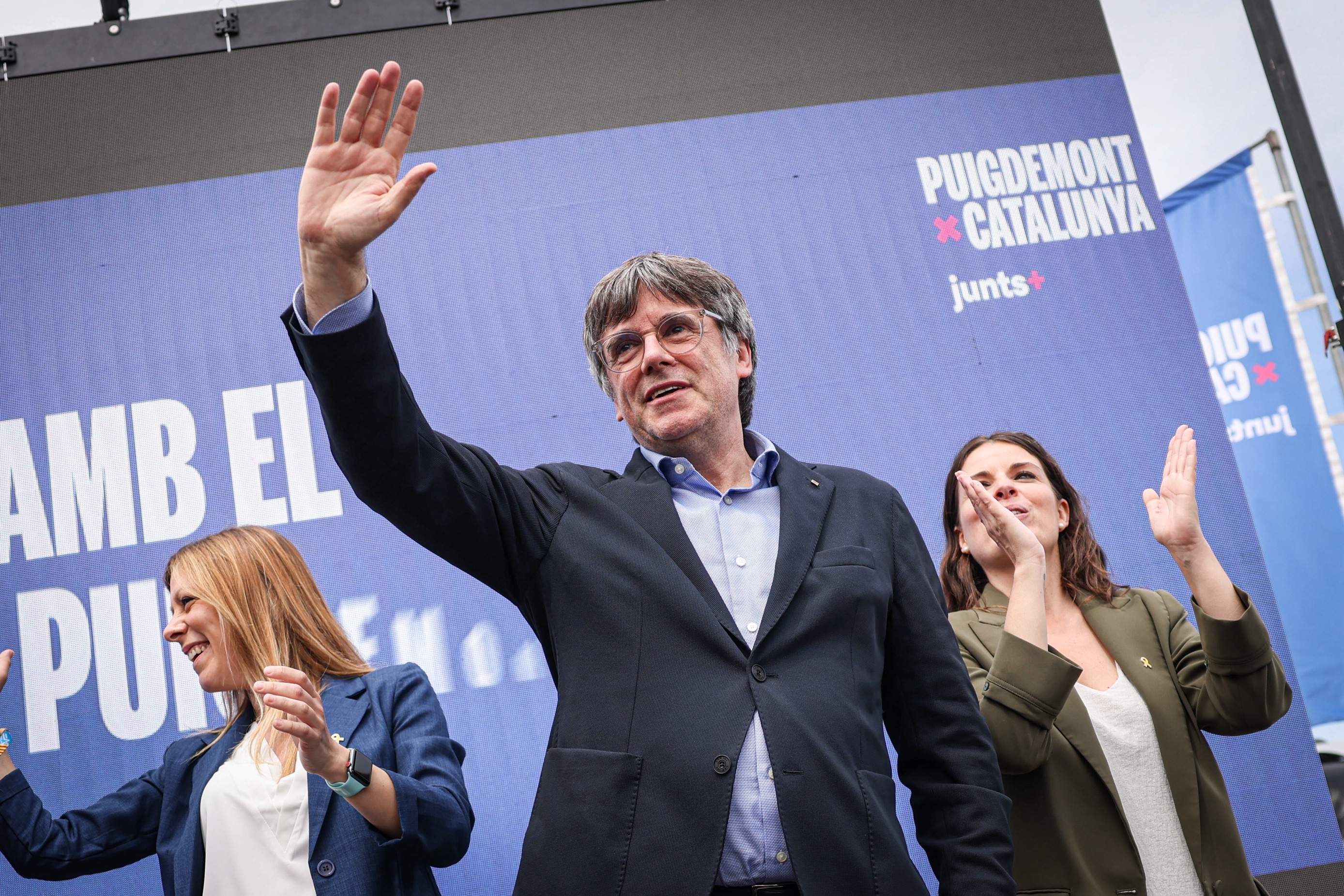 Acte electoral Junts pr Catalunya, Carles Puigdemont, Argelers.  Montse Giralt