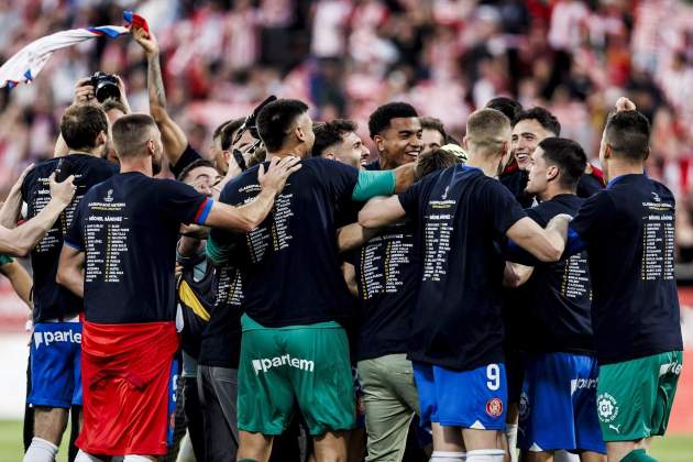 Jugadores Girona FC Champions League  / Foto: Europa Press