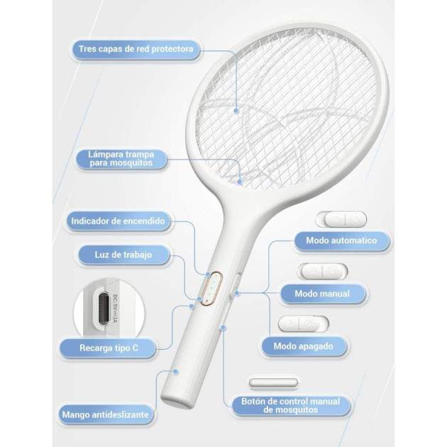 Características de la raqueta eléctrica