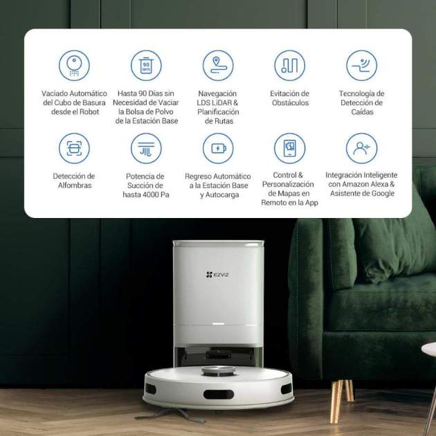 Características del robot autovaciado Características del robot autovaciado