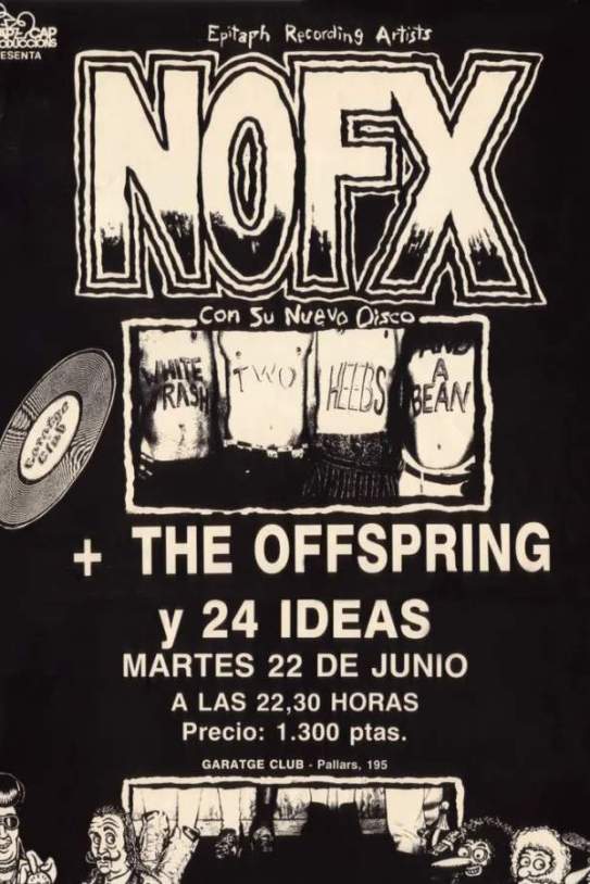 poster nofx the ossfpring barcelona 1993 rockzone