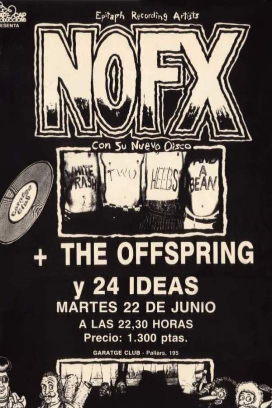 poster nofx the ossfpring barcelona 1993 rockzone poster nofx the ossfpring barcelona 1993 rockzone