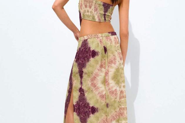 Falda midi tie dye